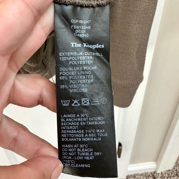 The Kooples Sport Lace Up Hoodie Sweatshirt in Taupe Brown Size XS - Picture 8 of 10